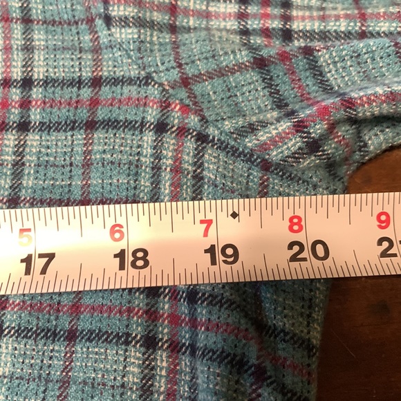 WOOLRICH WOMENS PLAID COTTON FLANNEL SHIRT BLOUSE - Picture 8 of 13